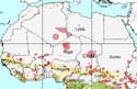 Chad in the middle of Central Africa