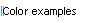 Color examples