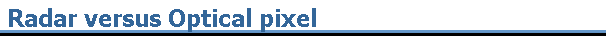 Radar versus Optical pixel