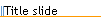 Title slide