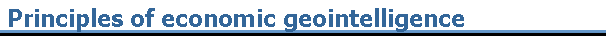 Principles of economic geointelligence