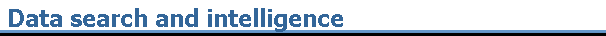 Data search and intelligence