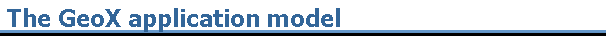 The GeoX application model